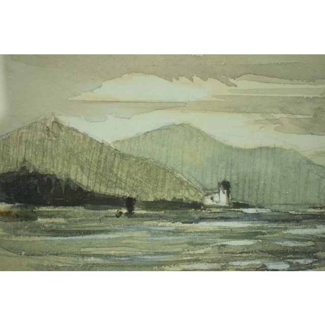 Mid 20th Century Mid 20th Century Scottish Watercolour on Way to Oban For Sale - Image 5 of 6