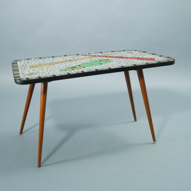 1950s Vintage Mosaic Coffee Table, 1950s For Sale - Image 5 of 5