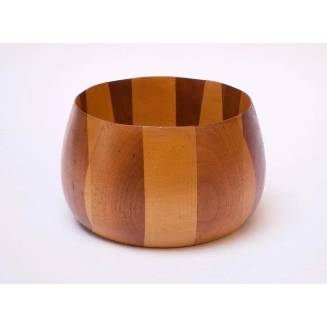 Vintage Studio Craft Mixed-Wood Decorative Bowl For Sale - Image 13 of 13