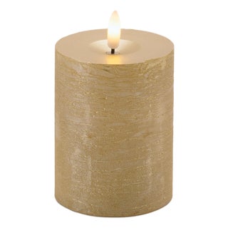 Metallic FIA Wick LED Candle (Set of 2) For Sale