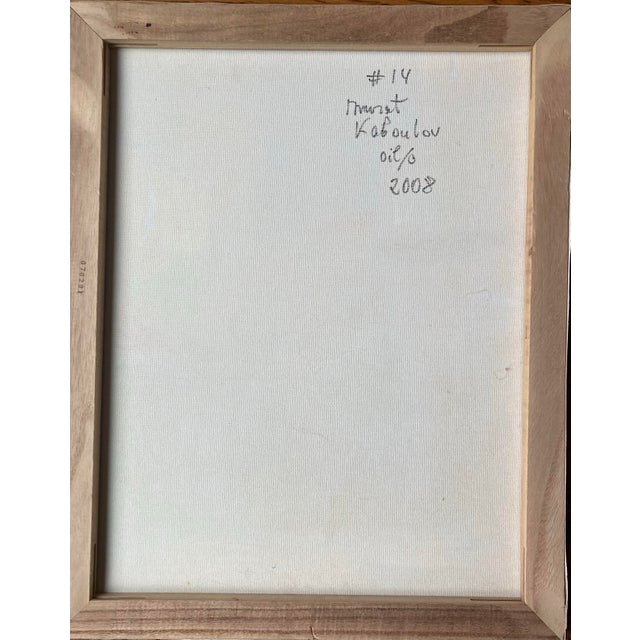 Vintage oil on canvas painting of a market in Central Asia by Murat Kaboulov. From artist’s estate. Signed on verso. Dated...