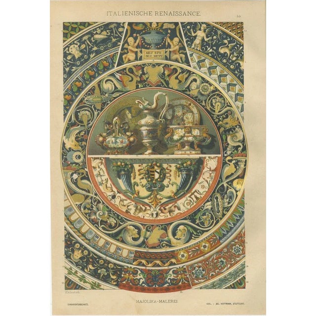 H. Dolmetsch, Renaissance Decorative Prints, 1887, Paper, Set of 4 For Sale - Image 3 of 10