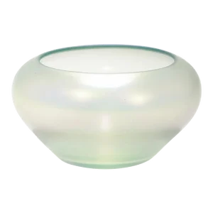Fredrick Carder Era Steuben Aqua Marine Iridescent Verre De Soie Glass Bowl Vase