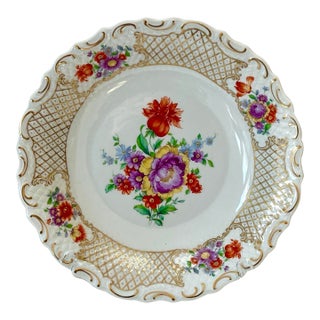 Schumann Bavaria Dresden Floral German Bowl For Sale