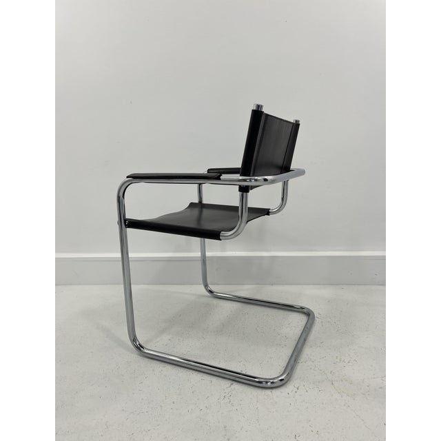 Vintage Italian Leather Chairs, 1970s, Set of 4 For Sale - Image 5 of 14