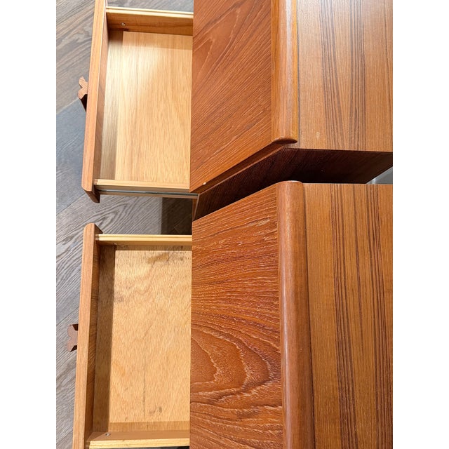 Vintage Danish Modern Teak Nightstands – Pair by Nordisk Andels-Eksport (Denmark), A Pair For Sale - Image 14 of 17