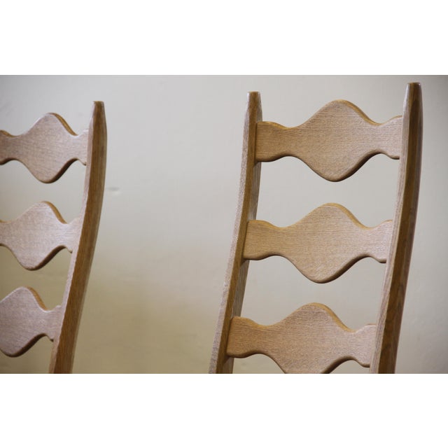 Ladderback Oak Chairs by Henning Kjærnulf, 1960s, Set of 4 For Sale - Image 10 of 14