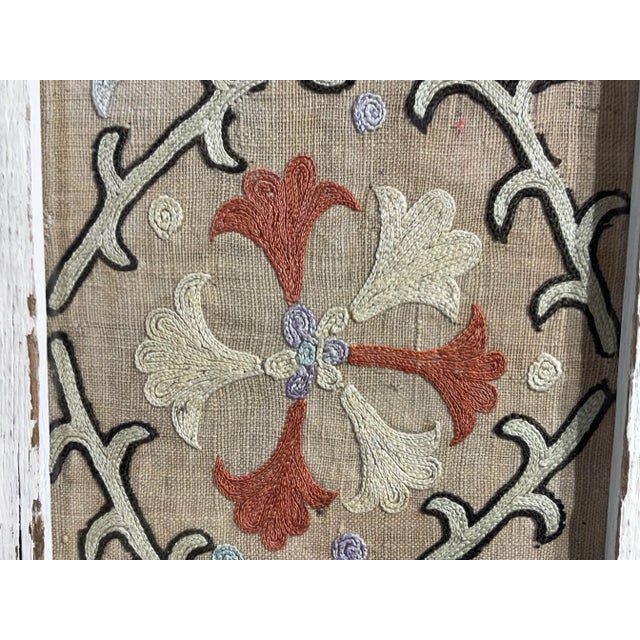 Pair of Antique Suzani Wall Hanging For Sale - Image 10 of 11