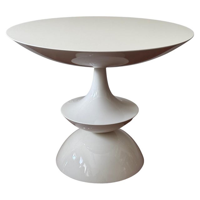 A striking and sculptural Danish Modern pedestal table attributed to Nanna Ditzel for Domus Danica, circa early 1970s....