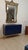 Blue Sideboard in Sapphire Blue Glass and Brass Frame from Justfurnituress SRL For Sale - Image 8 of 9