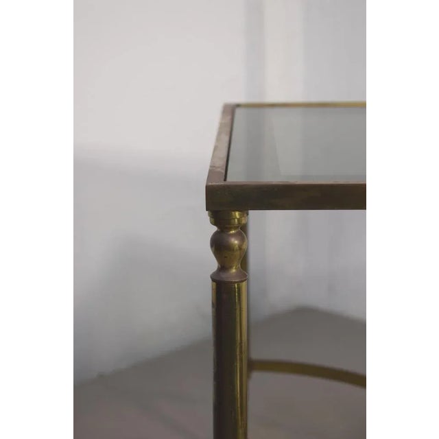 Black Coffee Table in Brass, Italy, 1950s For Sale - Image 8 of 10