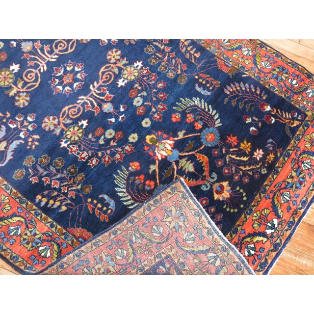 Textile Antique Zabihi Collection Persian Sarouk Manchester Wool Rug - 4'1" x 6'6" For Sale - Image 7 of 10