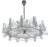 Large Ice Glass Chandelier by Kaiser Leuchten, 1970s For Sale