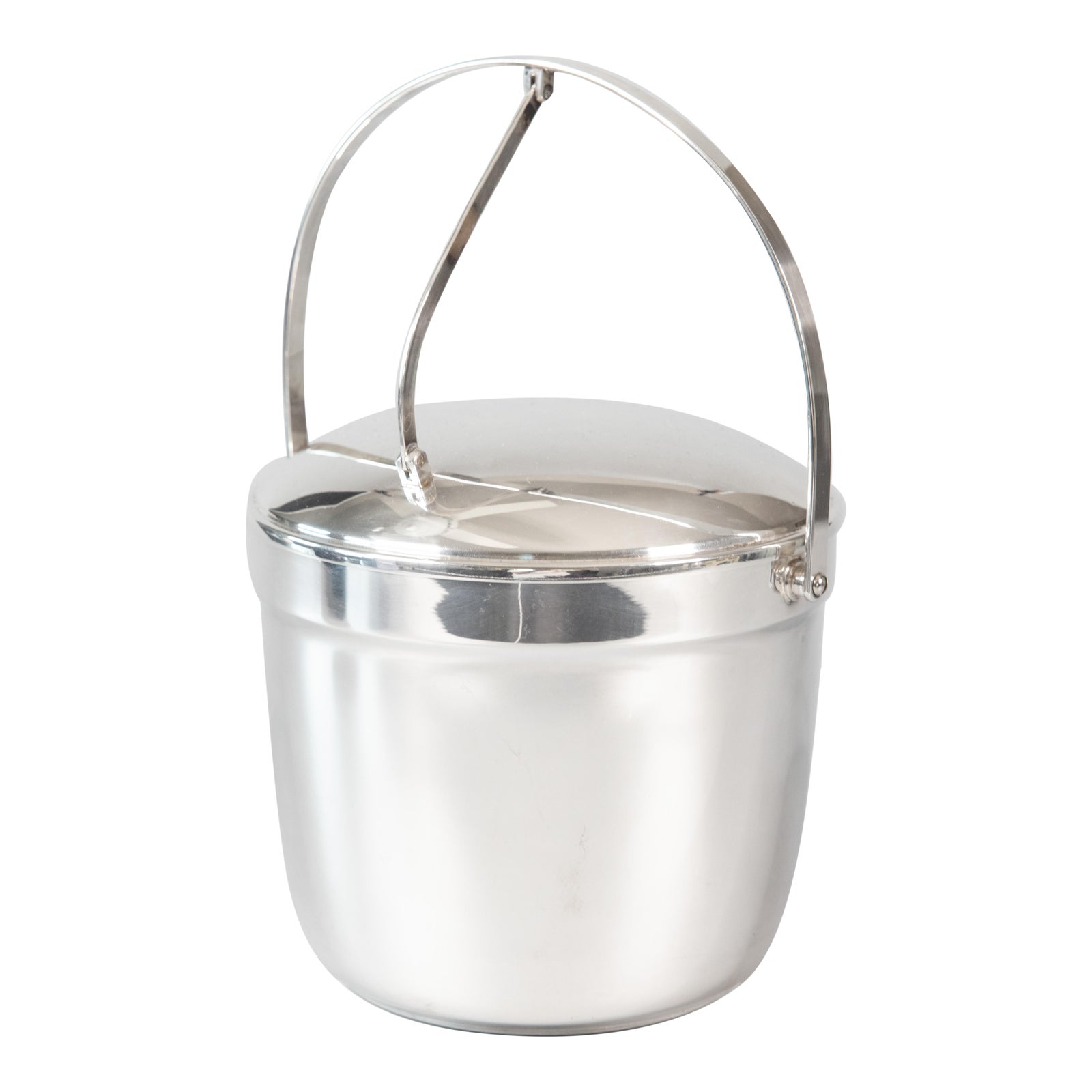 Vintage Silver Plate Ice Bucket With Hinged Lid Chairish