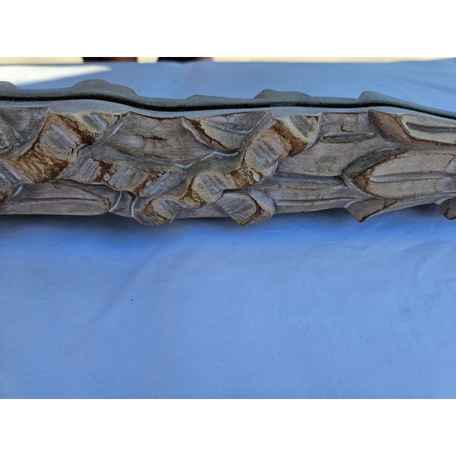 Glass Palm and Berry Serge Roche Style Wall Mirror For Sale - Image 7 of 15