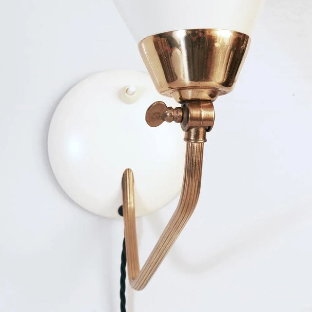 Wall Lamps attributed to Ewå Värnamo, 1950s, Set of 2, in Restored conditions. Designed 1950 to 1959 This piece is...