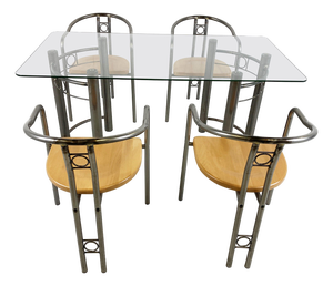 Postmodern Dining Room Set, 1980s, Set of 5