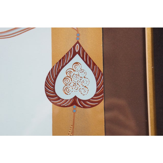 1991 Lillian Shao Signed Triumph Art Deco Erte Metallic Serigraph Print 47" For Sale - Image 15 of 16