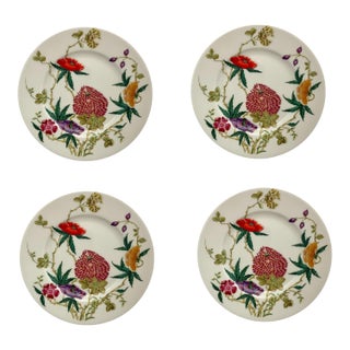 Limoges Small Dessert Plate 6.5 Set of 4 Floral Design Vintage French Collection For Sale