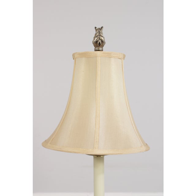 1990s Pair Uttermost Acanthus Leaf Carved Urn Lamps For Sale - Image 5 of 16