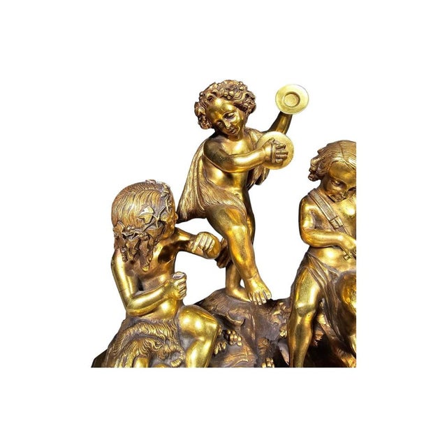19th Century Gilded Bronze Sculptural Group, 1900 For Sale - Image 14 of 18