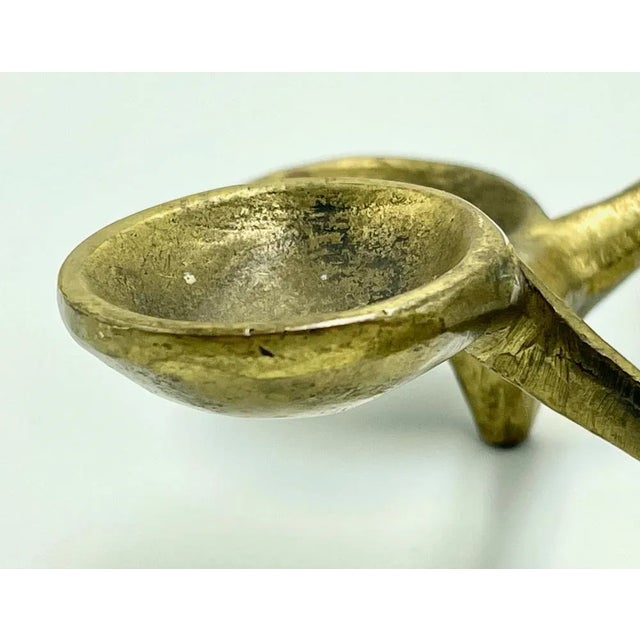 Brutalist Candleholder in Bronze in the style of Michael Harjes, 1960s For Sale - Image 4 of 11