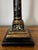 Rustic European Mid 20th Century Black and Gold Neoclassical Style Column Lamp With Painted Florals For Sale - Image 3 of 12