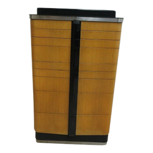 1940s Art Deco Dental Cabinet Industrial Medical Chest Dresser Maple 9 Drawer