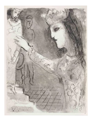 Marc Chagall, Assuerus Invited by Esther, Héliogravure, 1960