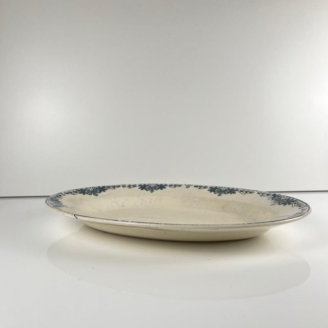 Oval Dish with Tunis Pattern by Longwy, 1890s For Sale - Image 3 of 14