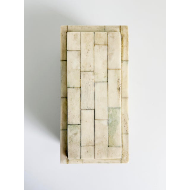 Vintage Bone Inlay Box With Tiered Lid For Sale In Sacramento - Image 6 of 11