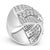 Contemporary .925 Sterling Silver 2.00 Cttw Round-Cut Diamond Overlapping Bypass Band Ring (I-J Color, I2-I3 Clarity) - Ring - Size 9 For Sale - Image 3 of 6