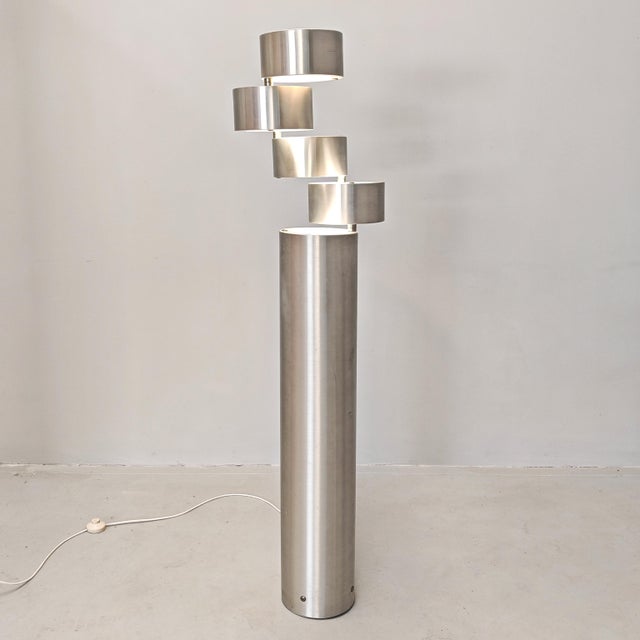 Model Domingo Cylindrical Floor Lamp by F. Sartoni for Stilux, 1970s For Sale - Image 4 of 18