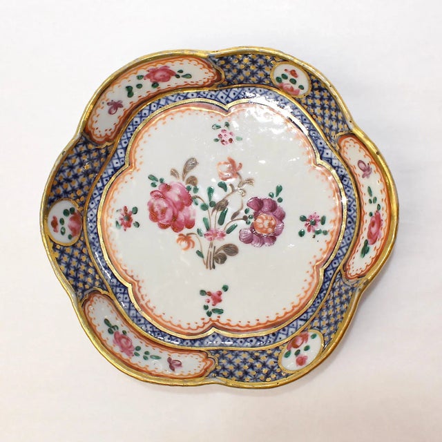 Antique Famille Rose Chinese Export Porcelain Bowl or Dish For Sale - Image 10 of 10