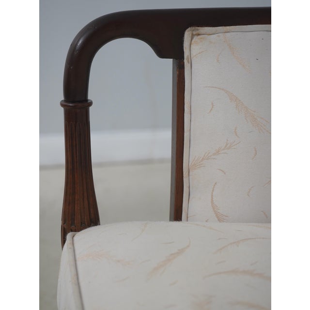 1980s Ethan Allen Georgian Court Upholstered Sofa For Sale - Image 5 of 18