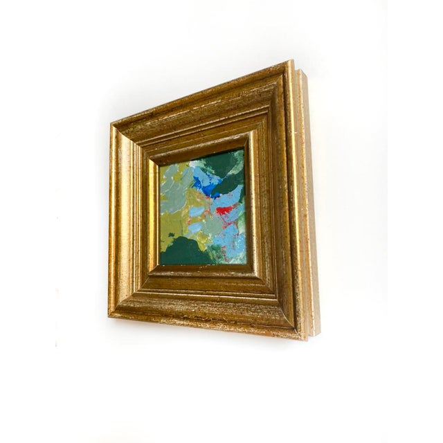 Abstract "Green Pond" 2026 Framed Mini Painting by Jessalin Beutler For Sale - Image 3 of 3