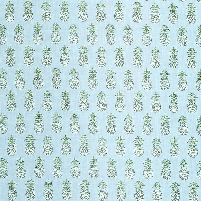 2020s Schumacher Piña Cove Indoor/Outdoor Fabric in Aquamarine For Sale - Image 5 of 5