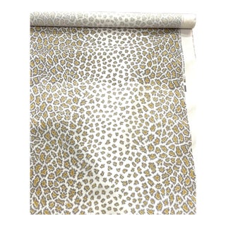 Brunschwig & Fils “English Leopard” Fabric Neutrals Custom Gray and Camel For Sale