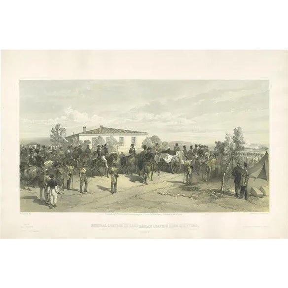 W. Simpson, Funeral of Lord Raglan, Crimean War, 1855, Print | Chairish