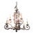 Spanish Revival Wrought Iron Chandelier For Sale