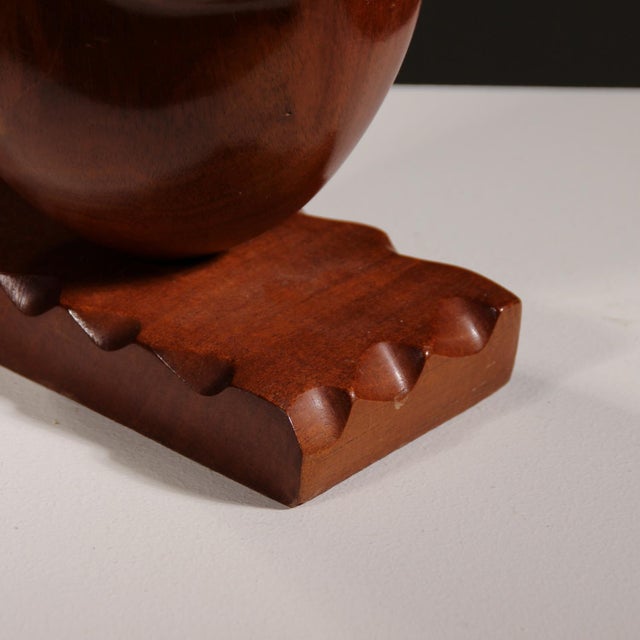 Black Abstract Wooden Sculpture, 1980s For Sale - Image 8 of 9