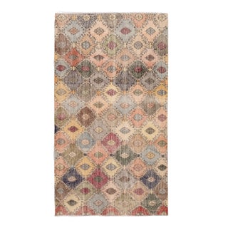 Vintage Turkish Scatter Wool Rug 4 X 7 For Sale