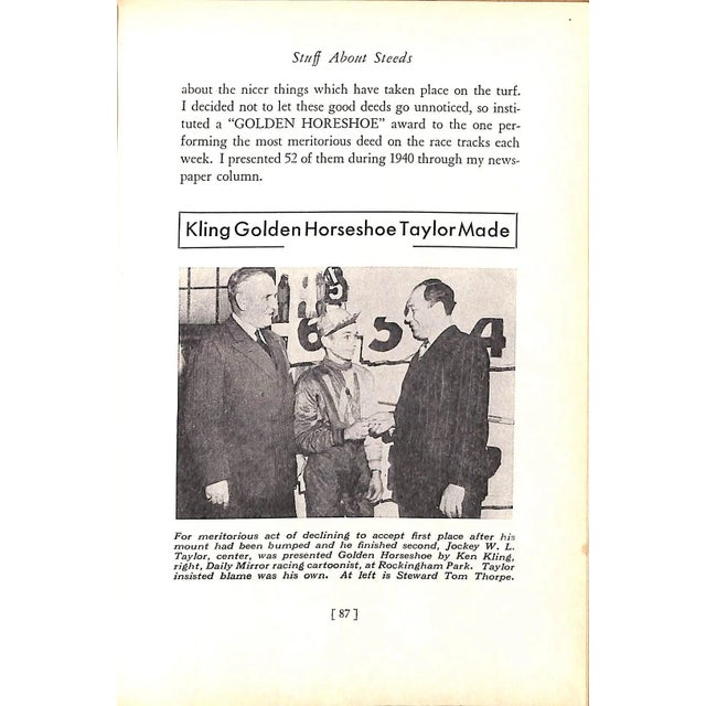 "Stuff About Steeds" 1941 Kling, Ken For Sale - Image 4 of 7
