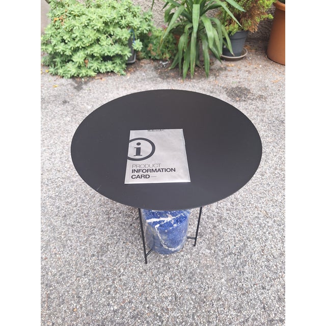 Molteni Sky-Line Series Panna Cotta Coffee Table in Stainless Steel and Blue Marble by Marta Ferri / Ron Gilad for Molteni, 2010s For Sale - Image 4 of 7