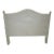1990s White Wash Wicker Rattan Full Headboard Coral Bay Style For Sale