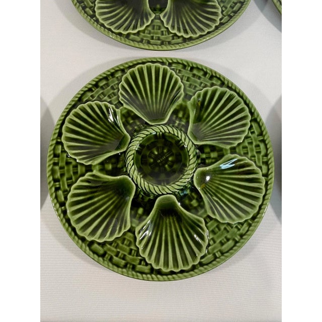 Ceramic 1920s French Longchamp Majolica Oyster Plate For Sale - Image 7 of 12