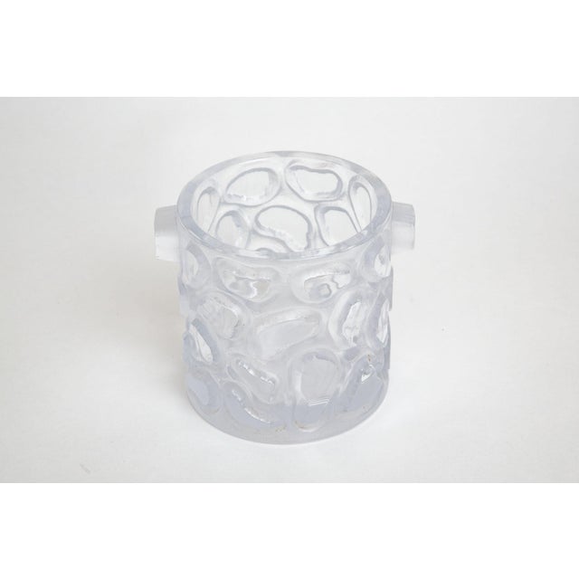 Mid-Century Modern Vintage Peill &Putzler Glass Ice Bucket With Geometric Design, 1970's, Barware For Sale - Image 3 of 8