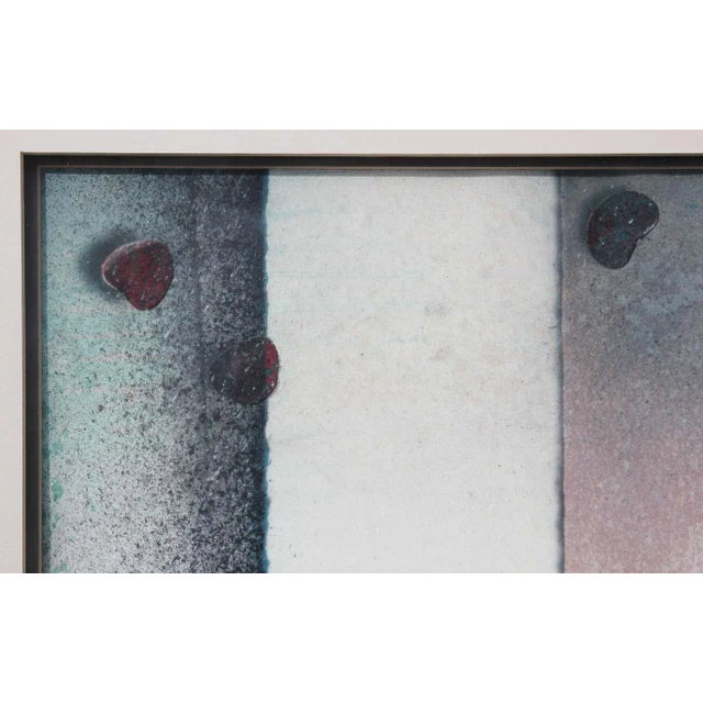 Sculpture Materials Contemporary Geometric Abstract Mixed-Media Painting by Charles Bernell, Framed For Sale - Image 7 of 11