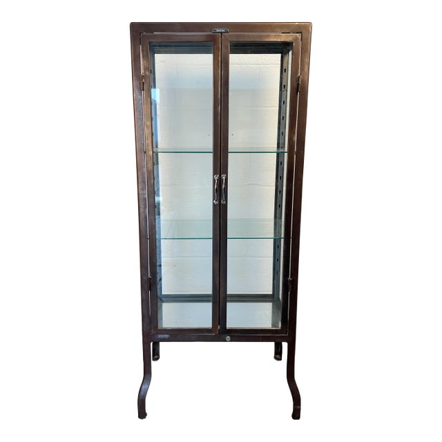 Vintage Dulton Glass Dentists Display Cabinet For Sale