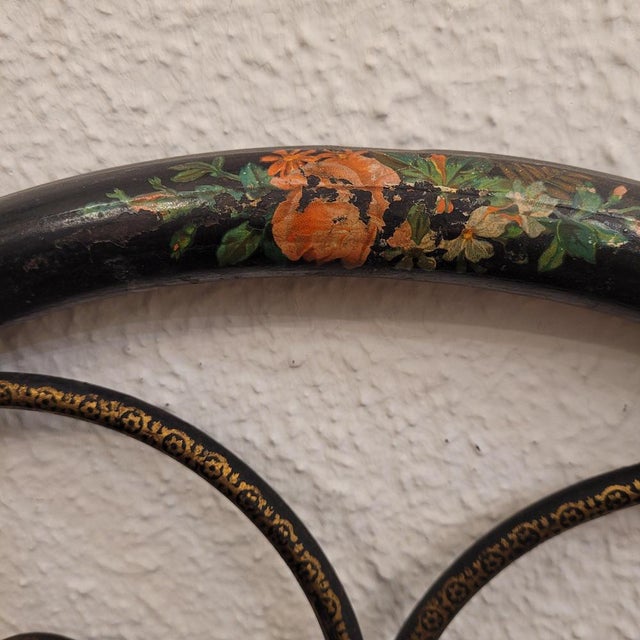 19th Century Bristol Wrought Iron Headboard with Floral Motifs, United Kingdom, 1890s For Sale - Image 10 of 18